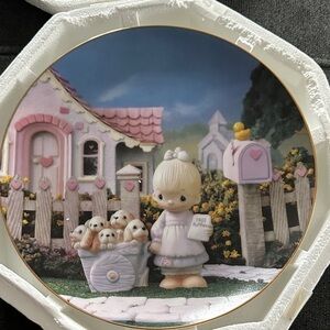 Precious Moments Plate “God Lovett A Cheerful Giver”